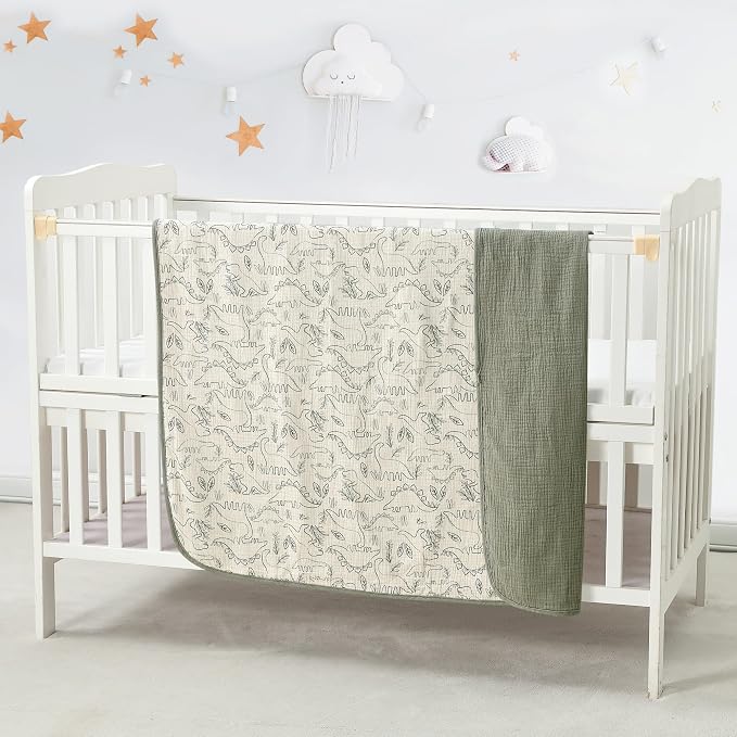 CREVENT 40''X40'' 100% Organic Cotton Muslin Baby Blanket - Image 2