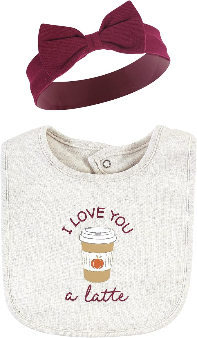 Hudson Baby Unisex Baby Cotton Bib and Headband Set - Image 3