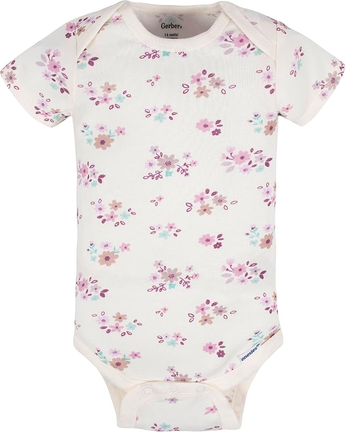 Gerber Baby Girls' 8-pack Short Sleeve Onesies Bodysuits - Image 5