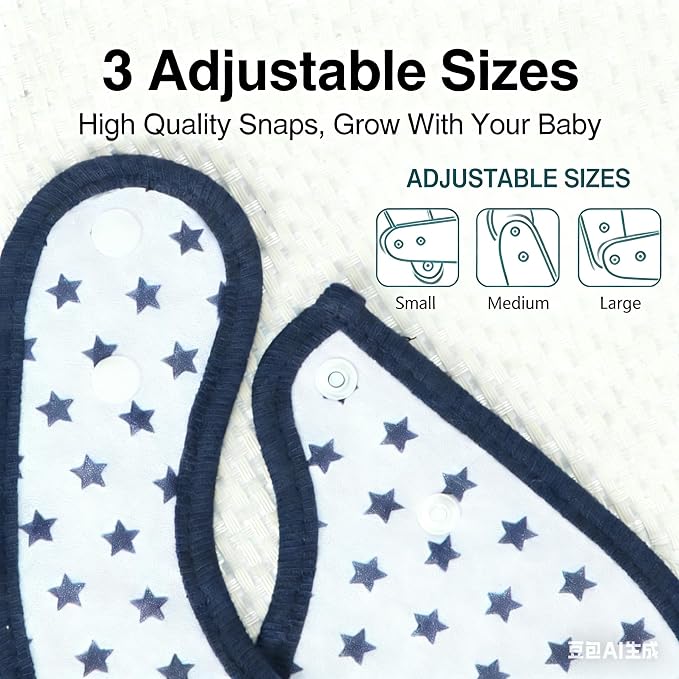 Baby Bibs Soft and Absorbent Cotton Bandana Bibs Set - Image 2