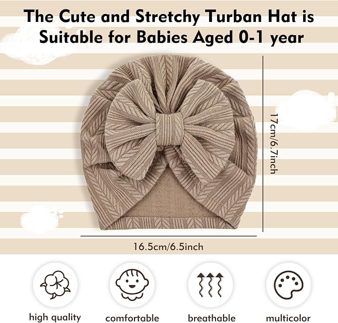 Cinaci 6 Pack Soft Turban Hats - Image 7