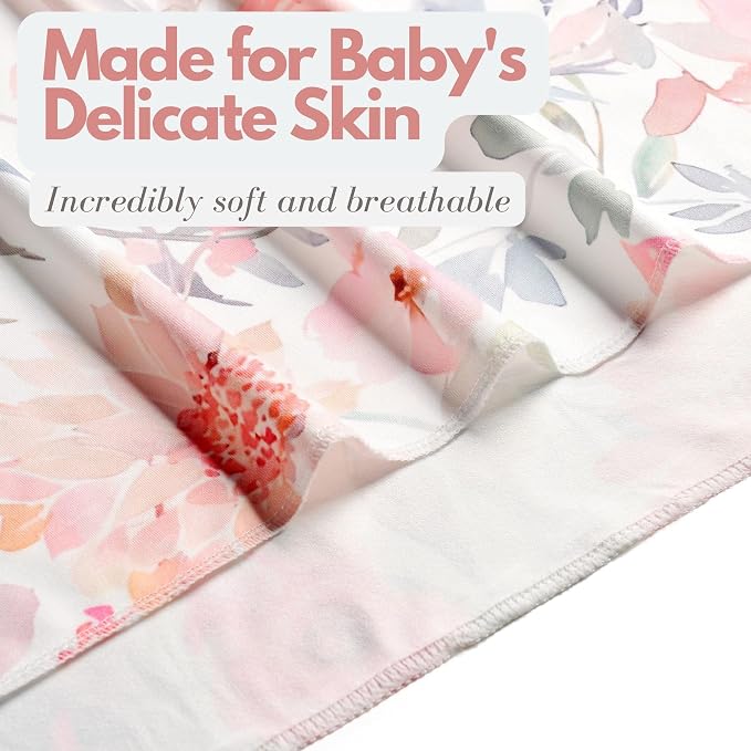 Newborn Baby Swaddle Set Headband Beanie and Name Card - Image 5
