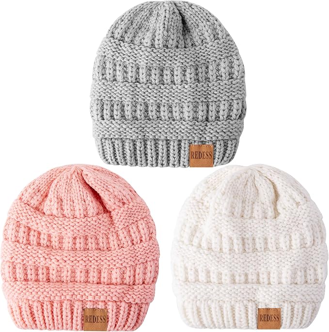 REDESS Baby Kids Winter Warm Hats, Infant Toddler Children Beanie Knit Cap - Image 2