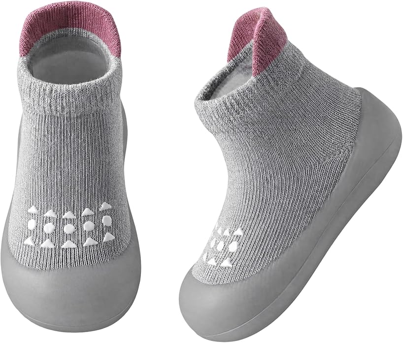 Baby Sock Shoes Toddler Walking Shoes Infant Slippers | Soft Rubber Sole by AniKigu