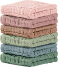 Cuddle Campus Baby Washcloths 6 Packs, Muslin Washcloths Baby, Cotton Burp by CuddleCampus