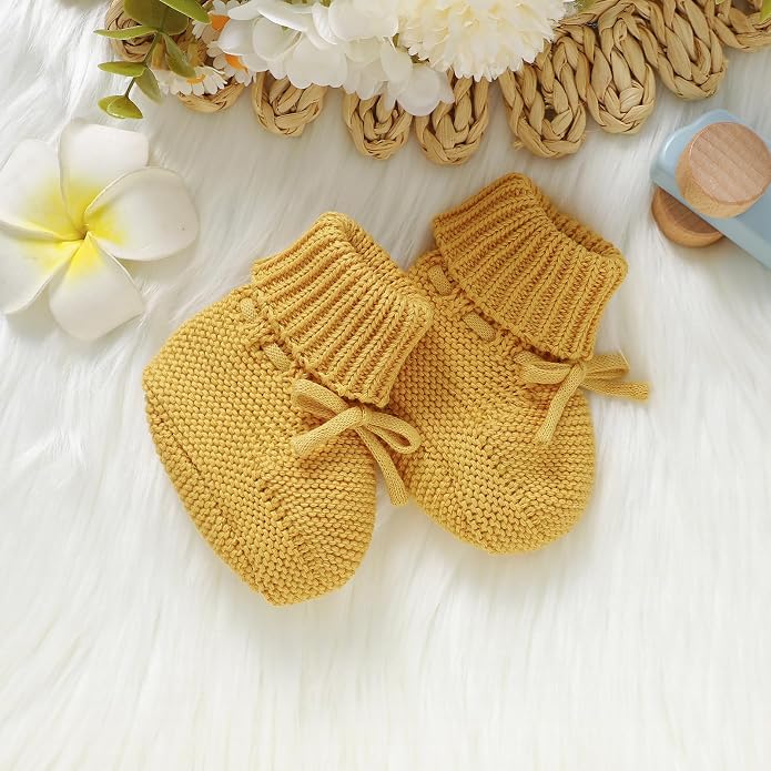 Hadetoto Baby Booties Cotton Newborn Boys Girls Shoes Knit Socks | Cozy Warm - Image 6