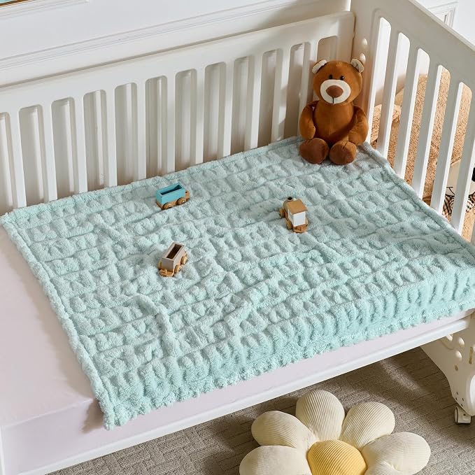 5 Pcs Baby Blanket Bow Checkerboard Ultra Soft Gift-Ready Plush - Image 7