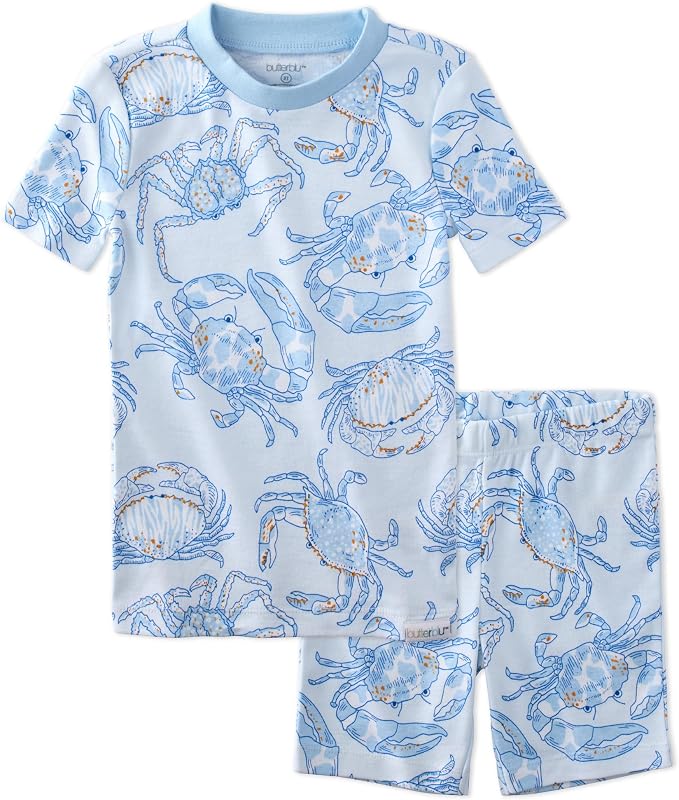 Butterblu Shade Snug-fit 2-Piece Short Sleeve PJs 100% Organic Cotton by Butterblu