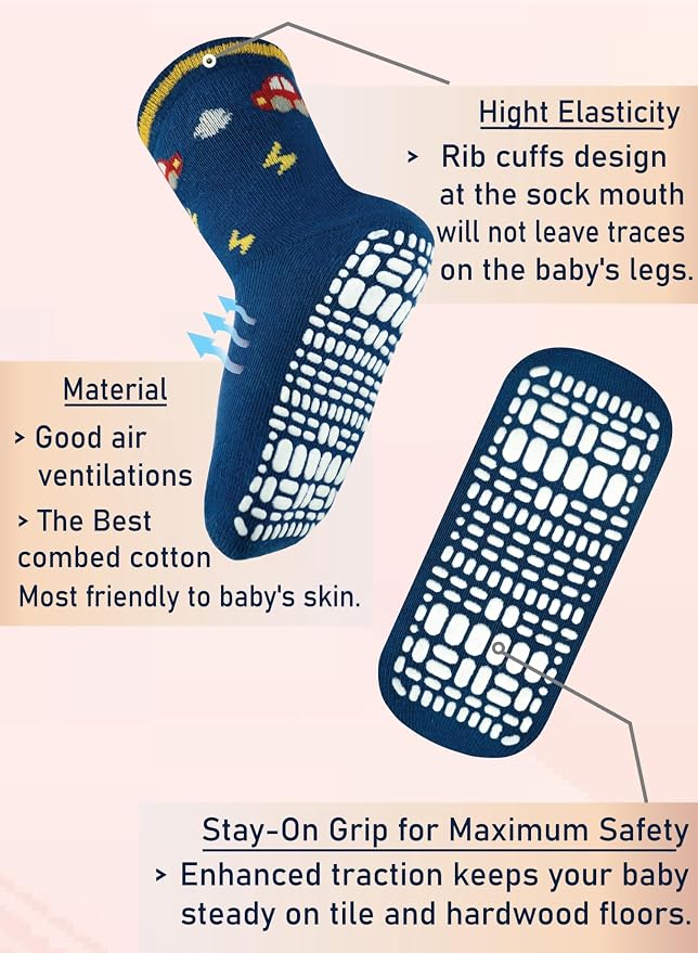 RATIVE Non Skid Anti Slip Crew Socks - Image 4
