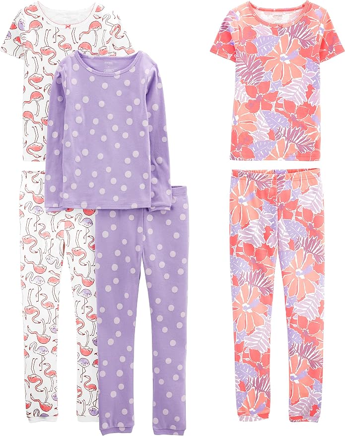 Simple Joys by Carter's Girls 6-piece Snug Fit Cotton Pajama Set by SimpleJoysbyCarters