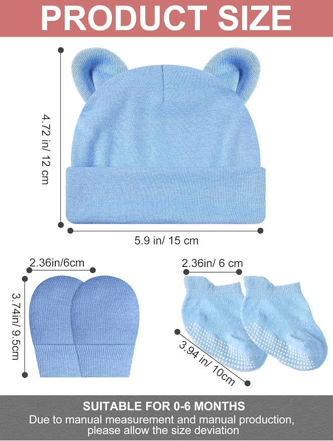 Geyoga Newborn Baby Hat Set - Image 3
