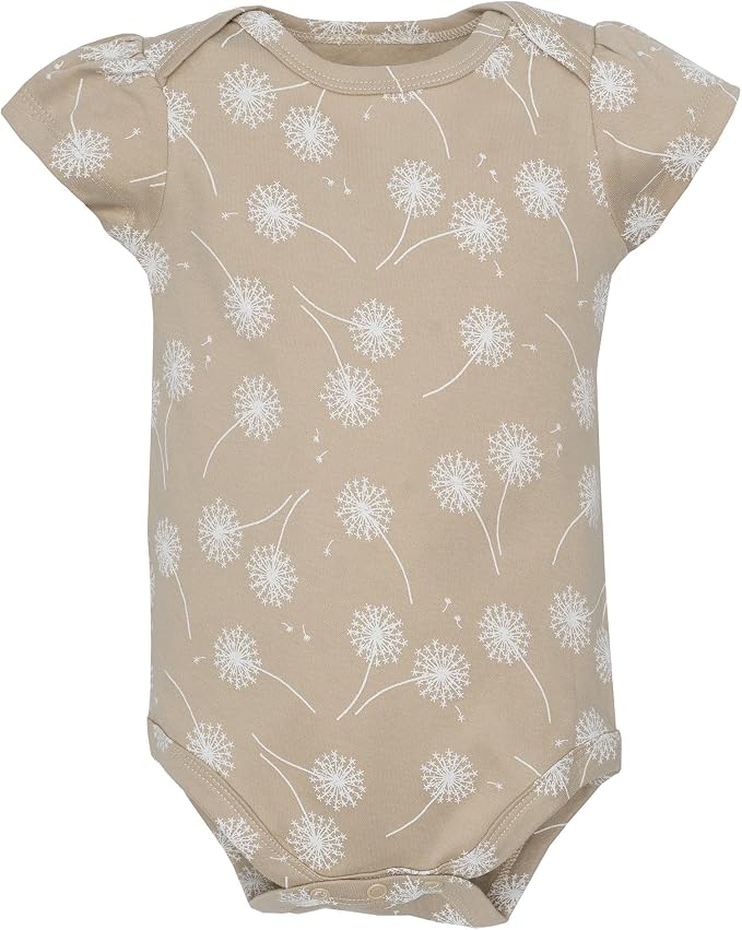 Hudson Baby Infant Girls Cotton Bodysuits 5-Pack - Image 6