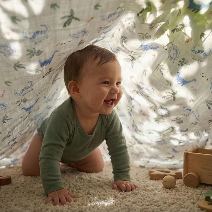 GLLQUEN BABY Muslin Swaddle Blankets 4Pk Receiving Blanket Large 35" x 40" | - Image 3