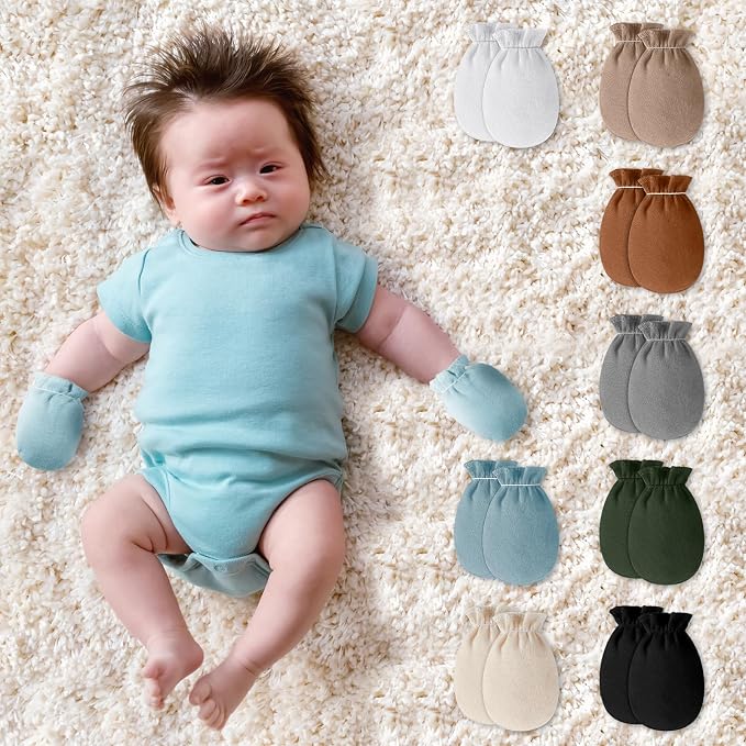 Cuffbow 16 Pairs Baby Mittens for Newborn Baby Boys Girls Infant Toddler - Image 6