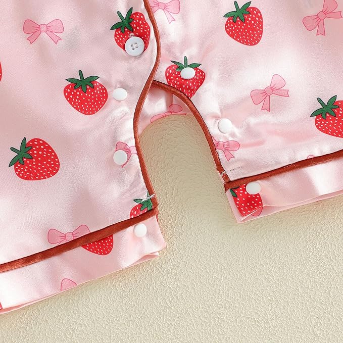 Kuriozud Baby Girl Boy Romper Pajamas Onesie Short Sleeve Button Down Pjs - Image 9