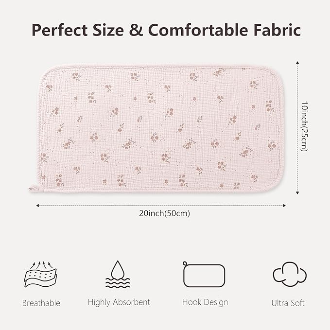 Susurration Muslin Burp Cloths, Soft Baby Burping Cloths - Image 2