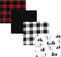 Hudson Baby Unisex Baby Cotton Flannel Receiving Blankets, Buffalo Plaid Bear by HudsonBaby