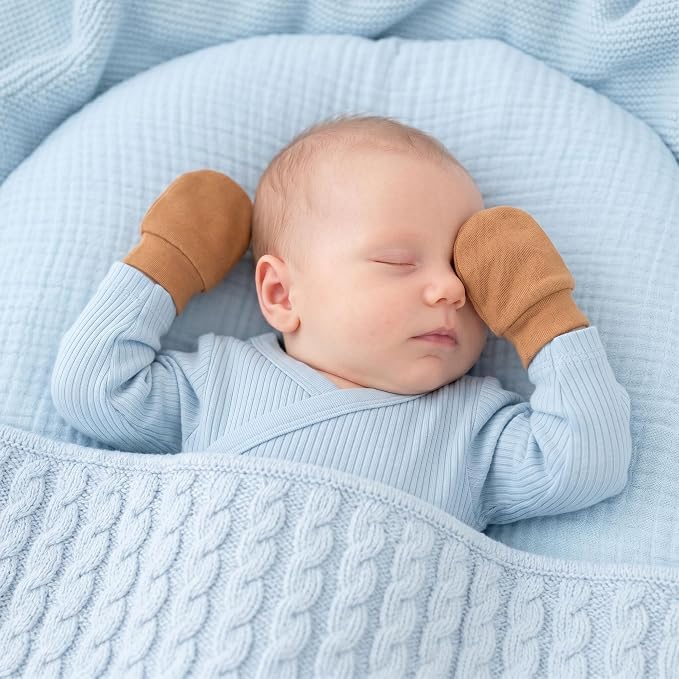 8 Pairs Newborn Baby Mittens No Scratch Infant Baby Cotton Gloves Newborn - Image 7