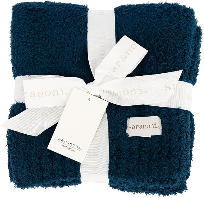 Saranoni Bamboni Oversized Blanket Soft Comfort Couch Bed Nautical Blue XL | by SaranoniLuxuryBlankets