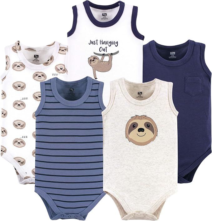 Hudson Baby Unisex Baby Cotton Sleeveless Bodysuits by HudsonBaby