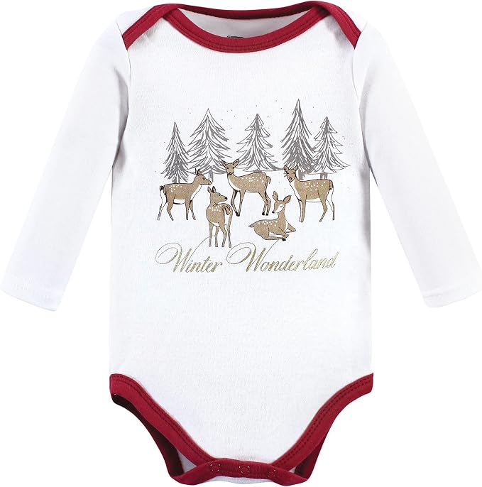 Hudson Baby Baby Girls' Cotton Long-sleeve Bodysuits 3-pack - Image 3