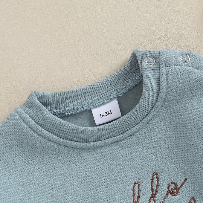 VISGOGO Newborn Infant Baby Boy Girls Oversized Romper Little Dude Sweater Onesie Coming Home Outfit Neutral Clothes