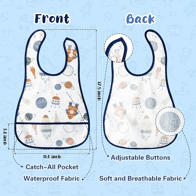 R HORSE 5Pcs Baby Feeding Bibs - Image 2