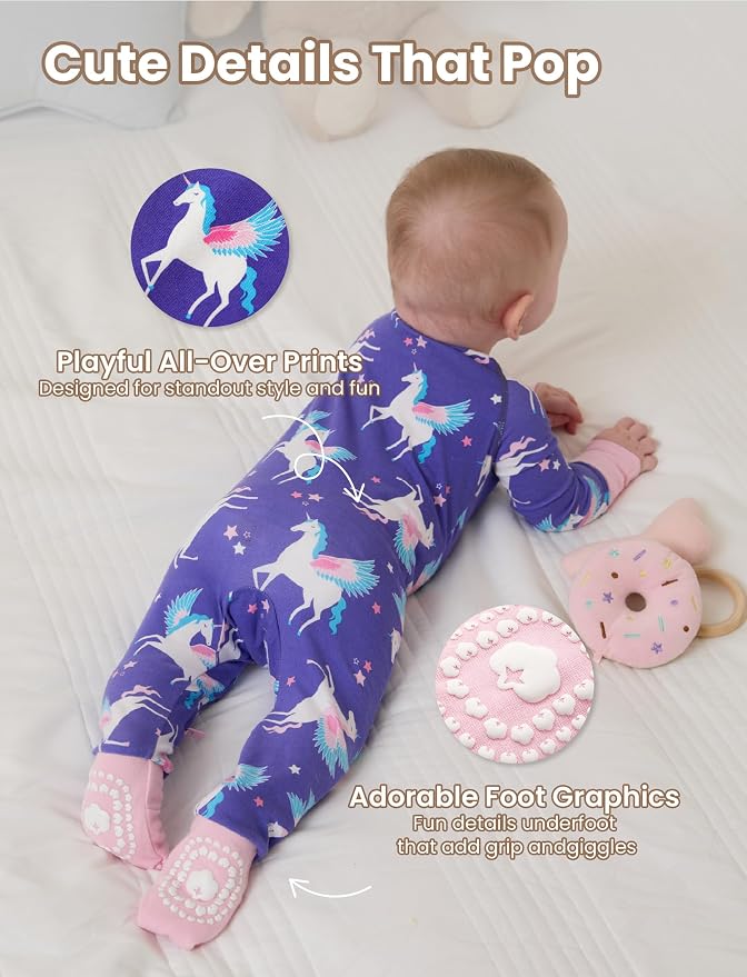 PATPAT Organic Cotton Baby Footie Pajamas - Image 6