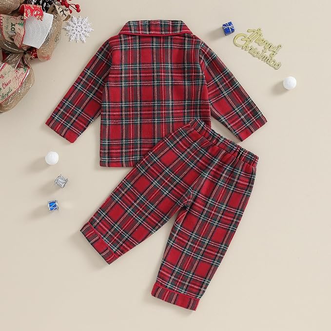 Kids Baby Girl Boy Satin Pajamas Set Button Down Sleep Shirt Top+Long Pants - Image 3