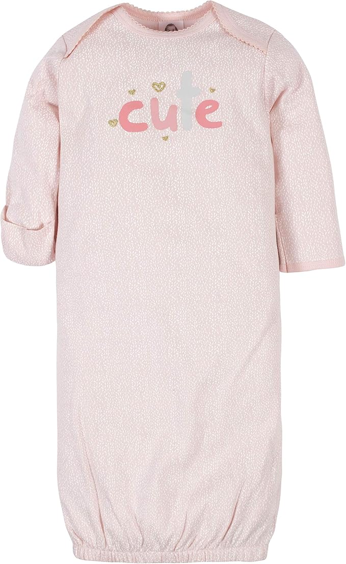 Gerber Baby Girls' 4-pack Sleeper Gown - Image 4