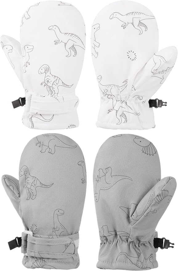 Toddler Gloves Kids Mittens Winter Warm Lined Fleece Gloves Waterproof Snow - Image 2