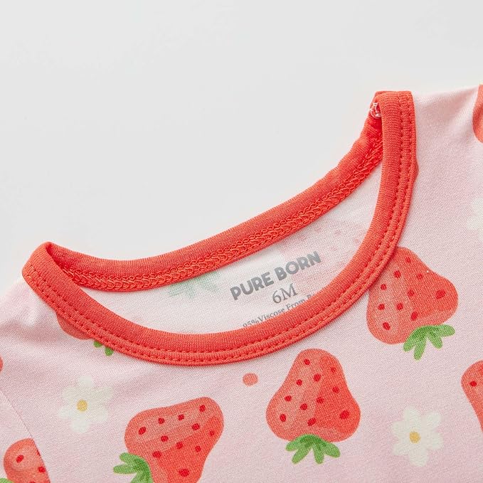 pureborn Baby Girls Boys Bodysuit One-Piece Romper 0-24 Months - Image 4
