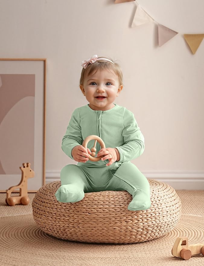 Yoofoss Viscose Bamboo Baby Pajamas Newborn Sleepers - Image 2
