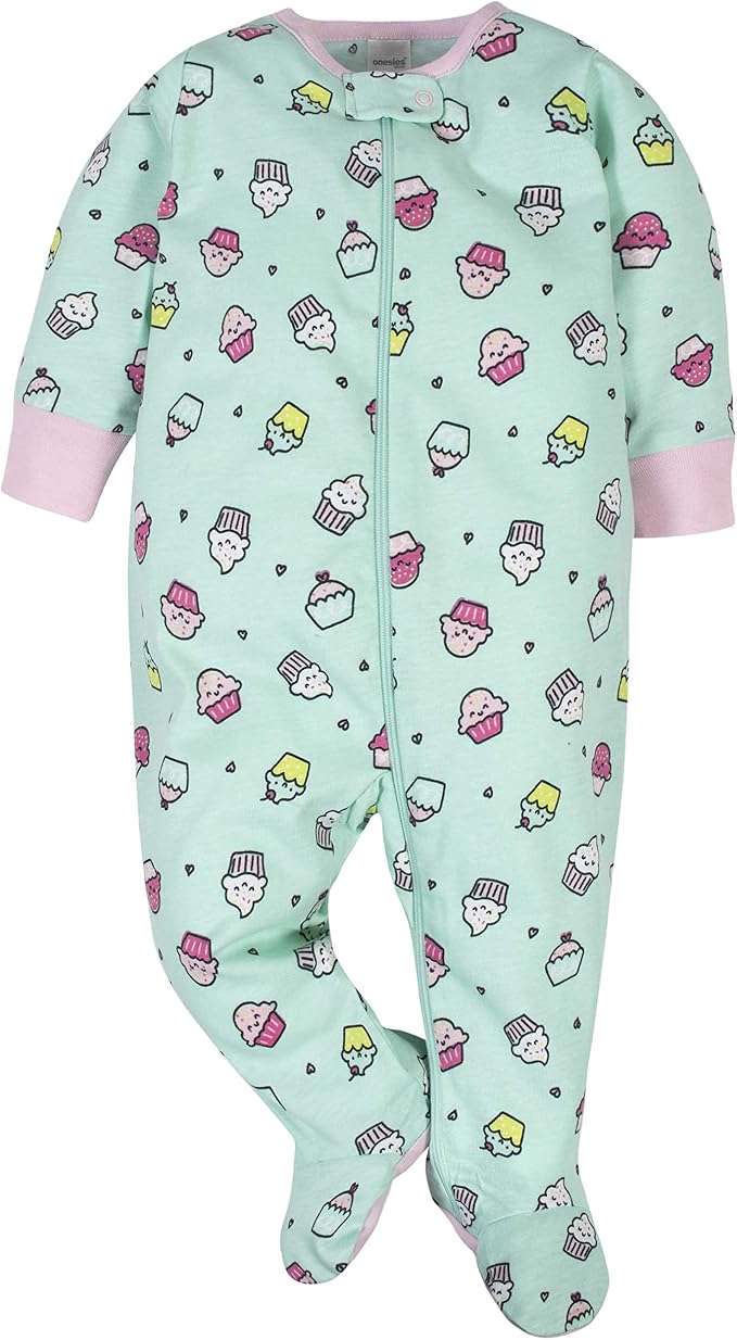 Onesies Brand Baby Girls 4-Pack Sleep 'N Play Footies Multi Pack - Image 4