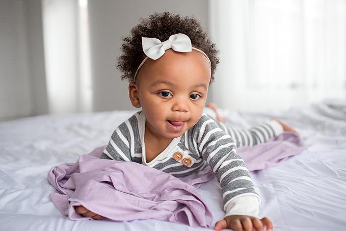Copper Pearl Swaddle Blankets for Newborns | Soft Stretchy Receiving Blankets - Image 8