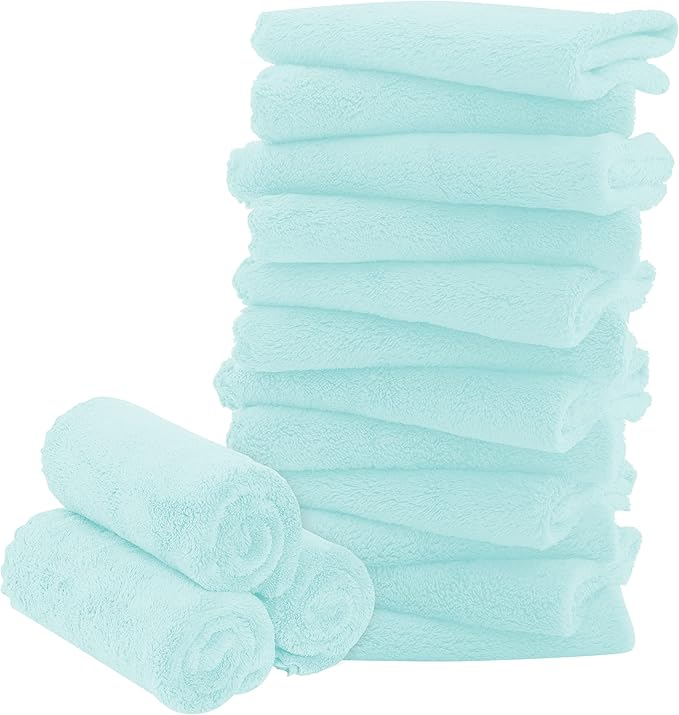 16 Pack Baby Washcloths by BAMBOOQUEEN