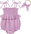 Baby Girl Romper Ruffle Newborn Girl Bodysuit Jumpsuit Baby Girl Clothes Outfit by ZOELNIC