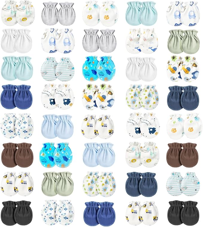 Geyoga 40 Pairs Baby Mittens Newborn Baby Gloves 0-6 Months No Scratch | Baby by Geyoga