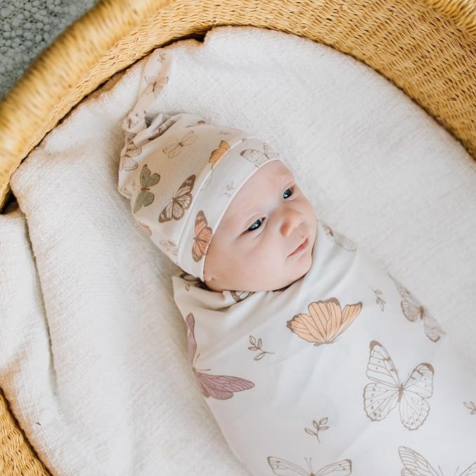 Copper Pearl Swaddle Blankets for Newborns | Soft Stretchy Receiving Blankets - Image 4