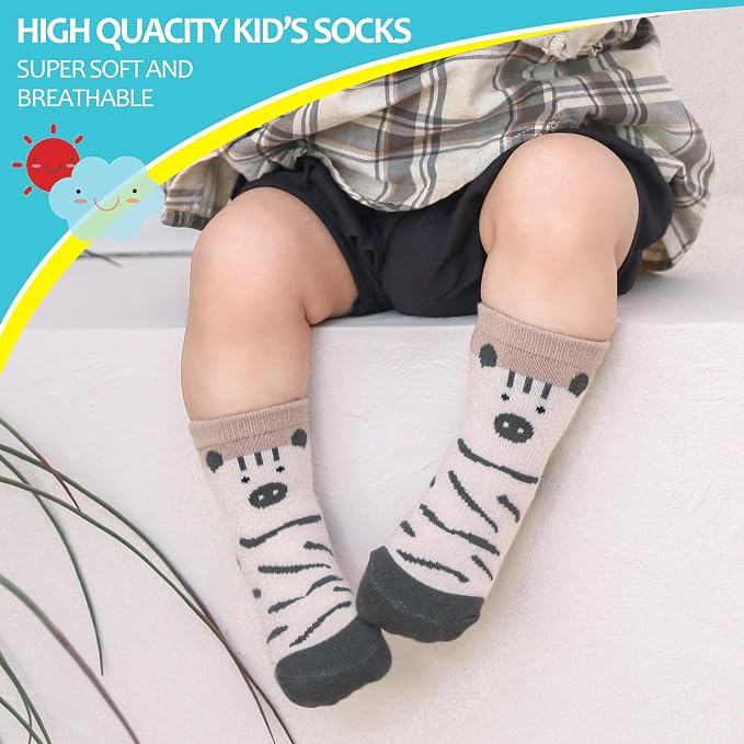 TRUEHAN 5 Pairs Toddler Non Slip Socks - Image 3