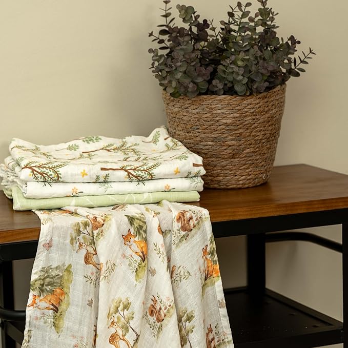 Muslin Swaddle Blankets for Newborn, Cotton Receiving Blanket | 4 Pack 100% - Image 4