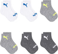 PUMA Unisex Baby 6-pack Infant Anklet Socks, Extra Cushion & Comfort-toe by PUMA