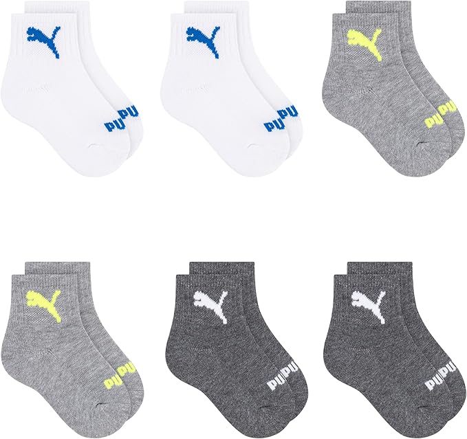PUMA Unisex Baby 6-pack Infant Anklet Socks, Extra Cushion & Comfort-toe by PUMA