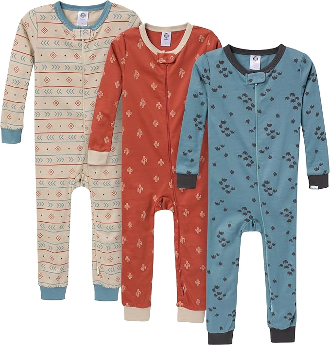 Gerber Baby Boys 3-Pack Snug Fit Footless One Piece Cotton Pajamas by Gerber
