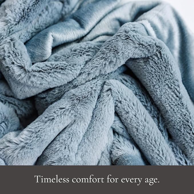 Saranoni Luxury Receiving Blanket Plush Soft Baby Blanket Slate 40x30 | - Image 7