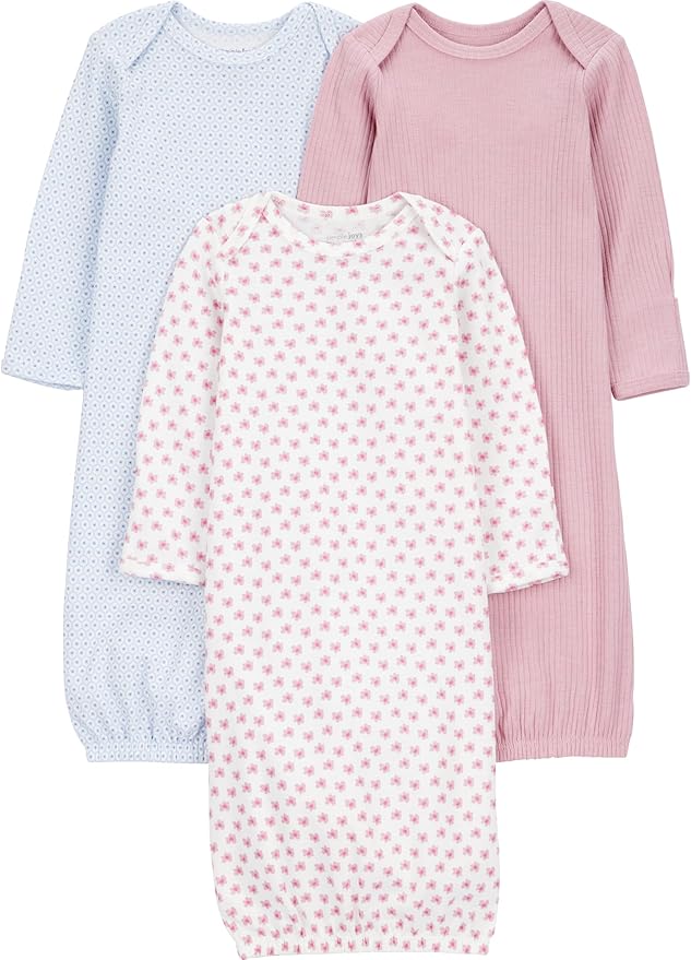 Simple Joys by Carter's Baby Girls' 3-pack Cotton Sleeper Gown by SimpleJoysbyCarters