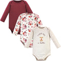 Hudson Baby Baby Girls' Cotton Long-sleeve Bodysuits 3-pack by HudsonBaby