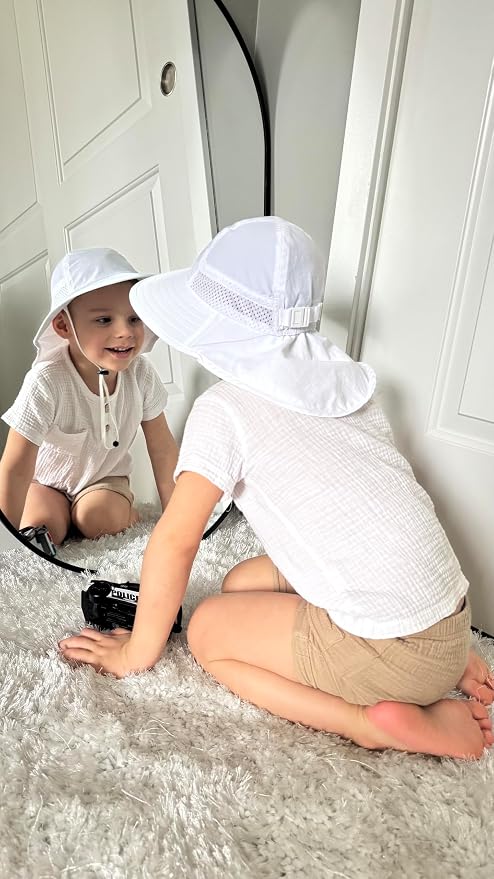 Toddler Baby Sun Hat Kids Summer Beach Essentials Adjustable Beach Hats - Image 3