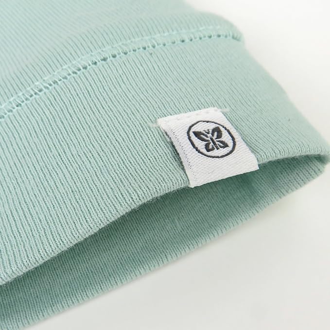 HonestBaby Baby 100% Organic Cotton Multipack Cap Hats and No Scratch Mitts - Image 2