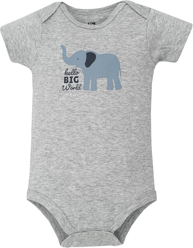 Hudson Baby Infant Boys Cotton Bodysuits 5-Pack - Image 7
